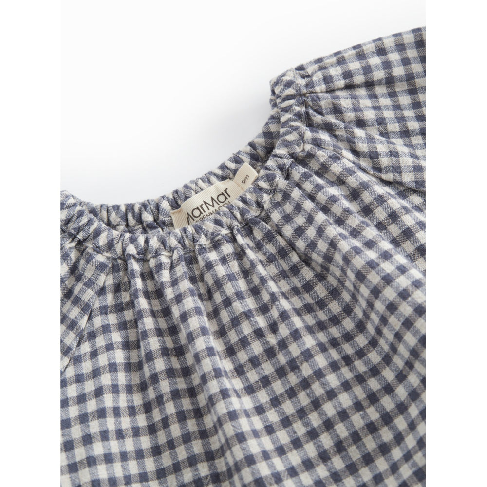 Køb MarMar Cotton Linen Marine Check Dawson B Kjole