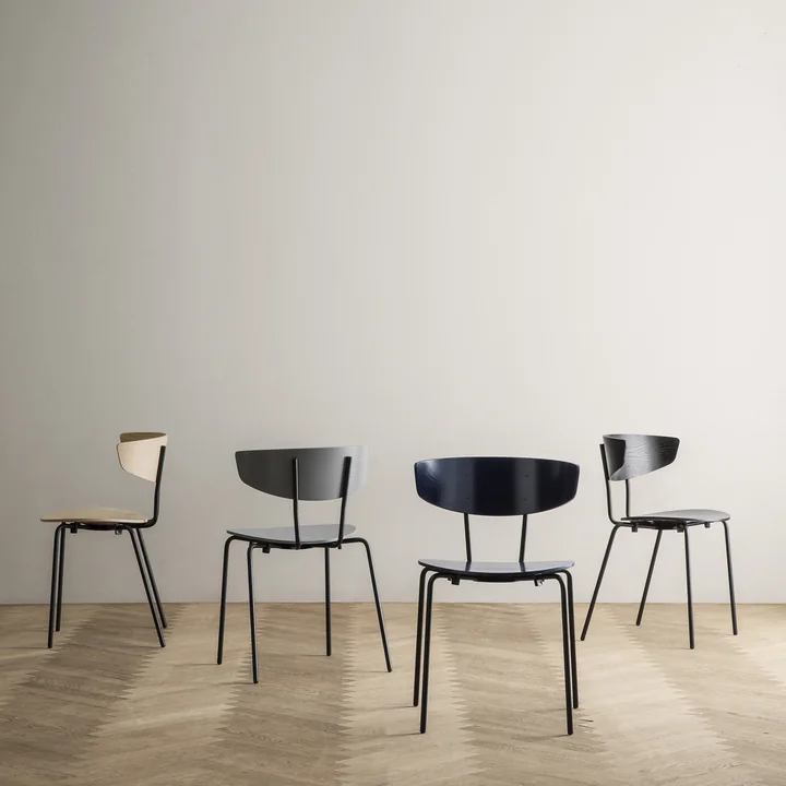 Ferm Living - Herman Stuhl, Esche schwarz / schwarz