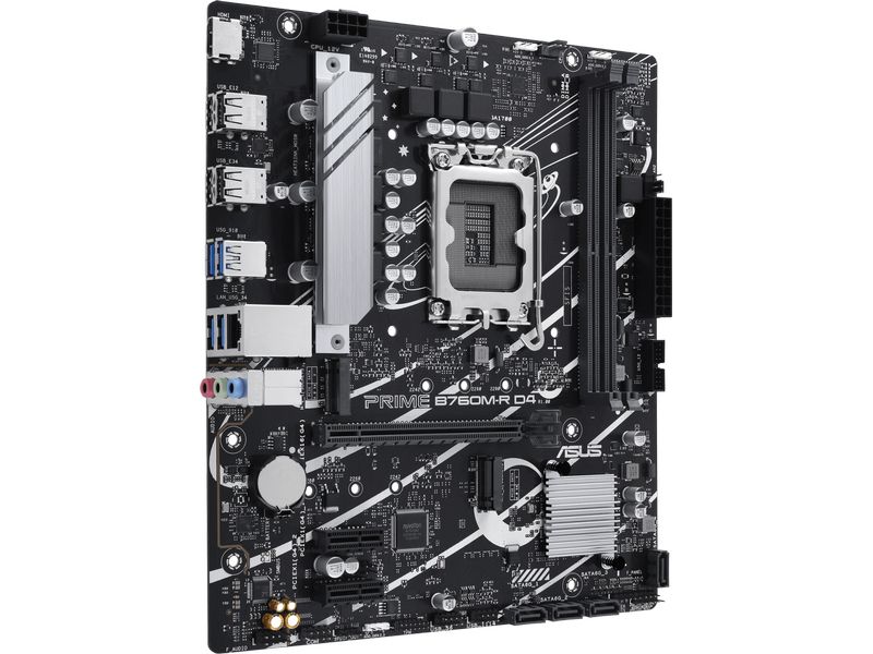 ASUS Mainboard Prime B760M-R D4 Micro-ATX Motherboard mit LGA 1700 Sockel