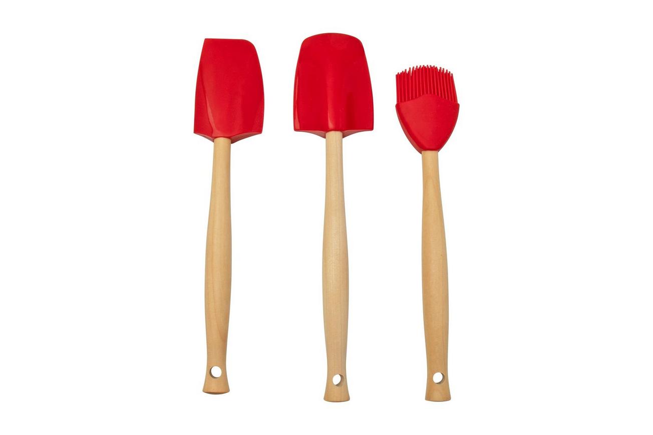 Le Creuset Premium siliconen spatelset 3-delig, kersenrood