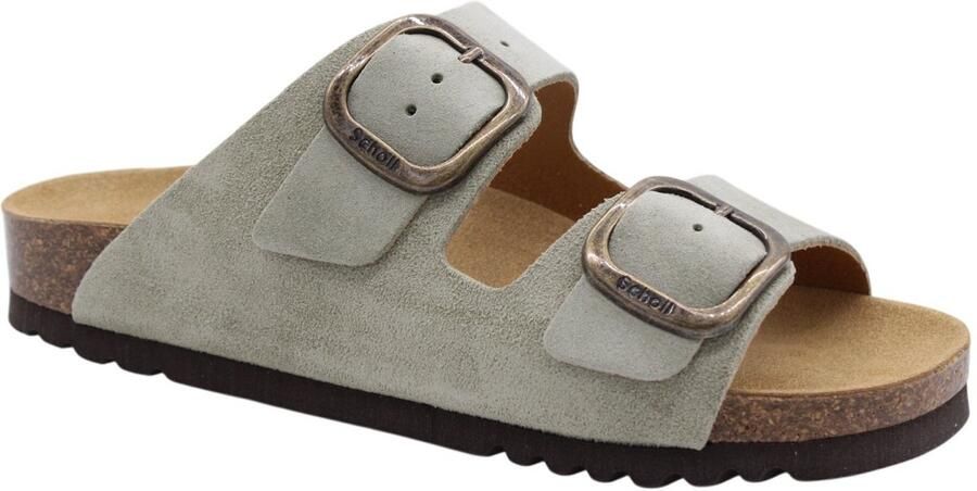 Scholl Noelle imitatieleren leren slippers groen