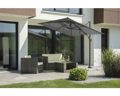 Schneider Rhodos Junior parasol 230 x 230 cm antraciet