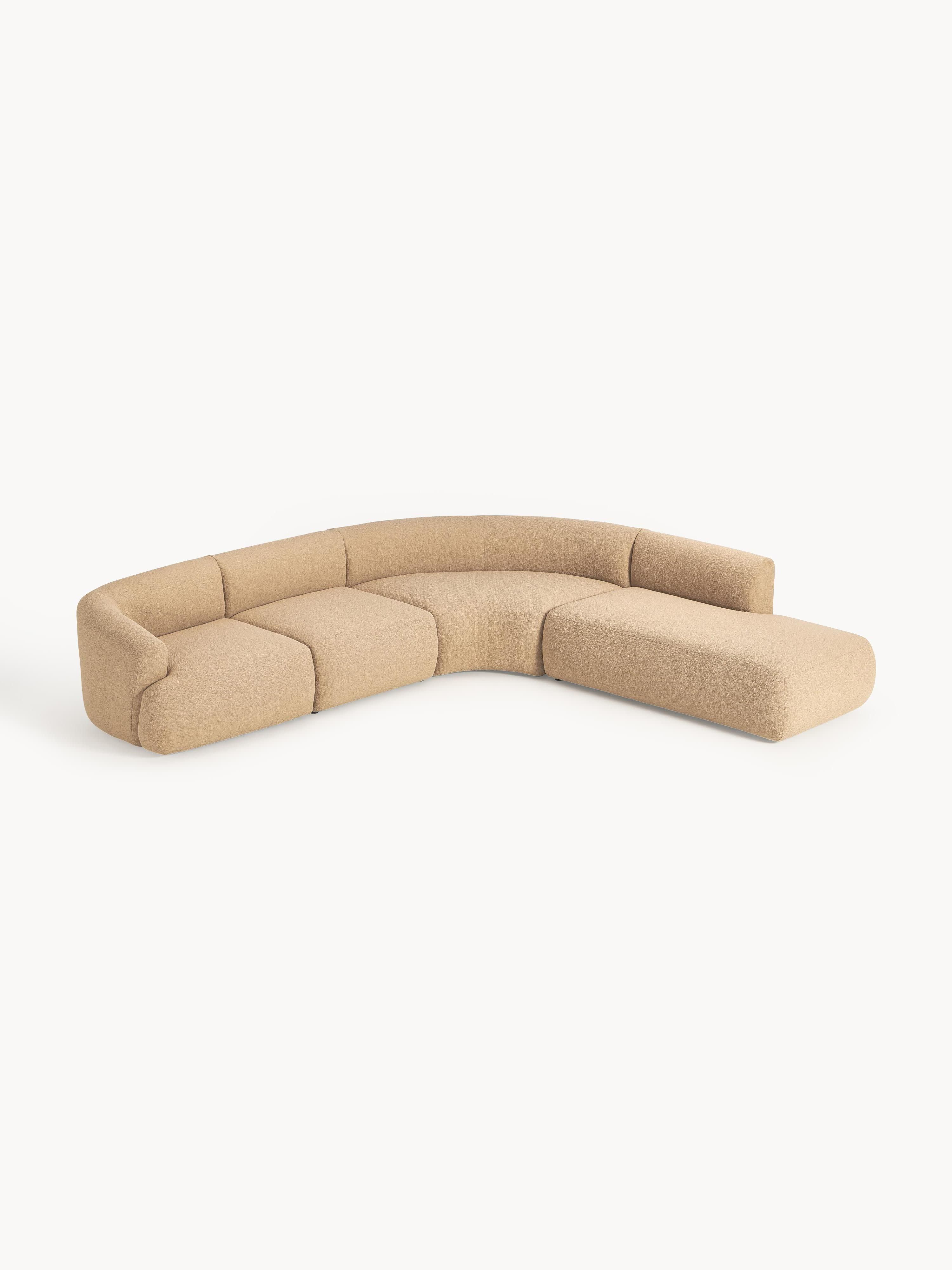 Modulaire bouclé hoekbank Sofia (4-zits)