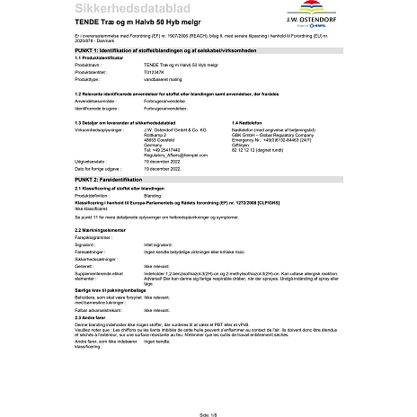 Tendens træ- og metalmaling halvblank 50 0,675 liter - grå