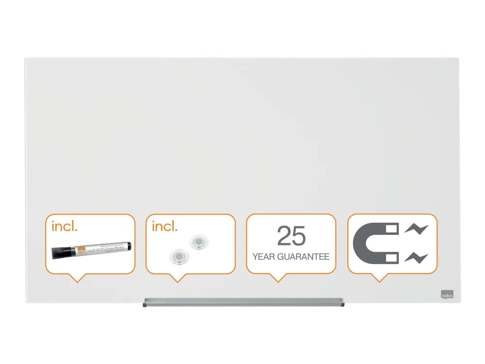 Whiteboardtavle Nobo Widescreen 45' glastavle hvid