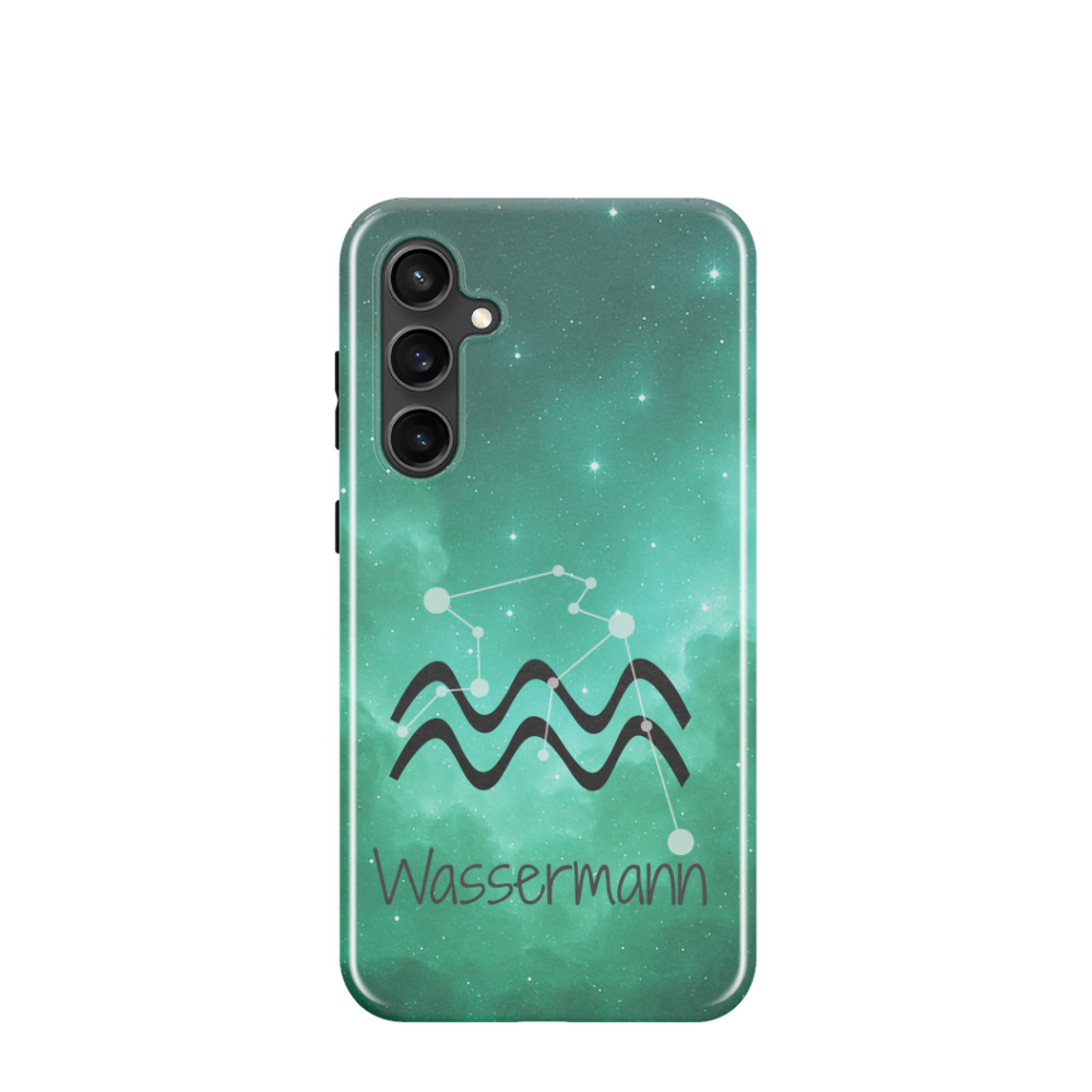 Samsung Galaxy S23 FE Hybrid (Kunststoff / Gummi) Hülle Wassermann 2 - Grün