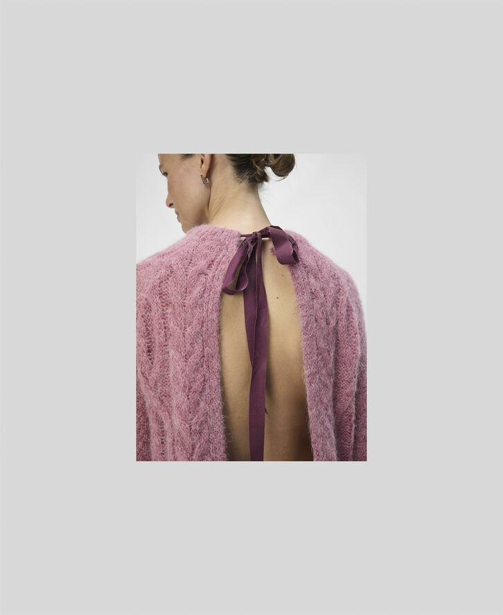 Object OBJSMILLA KNIT RE L/S PULLOVER CC1 Slate rose/melange