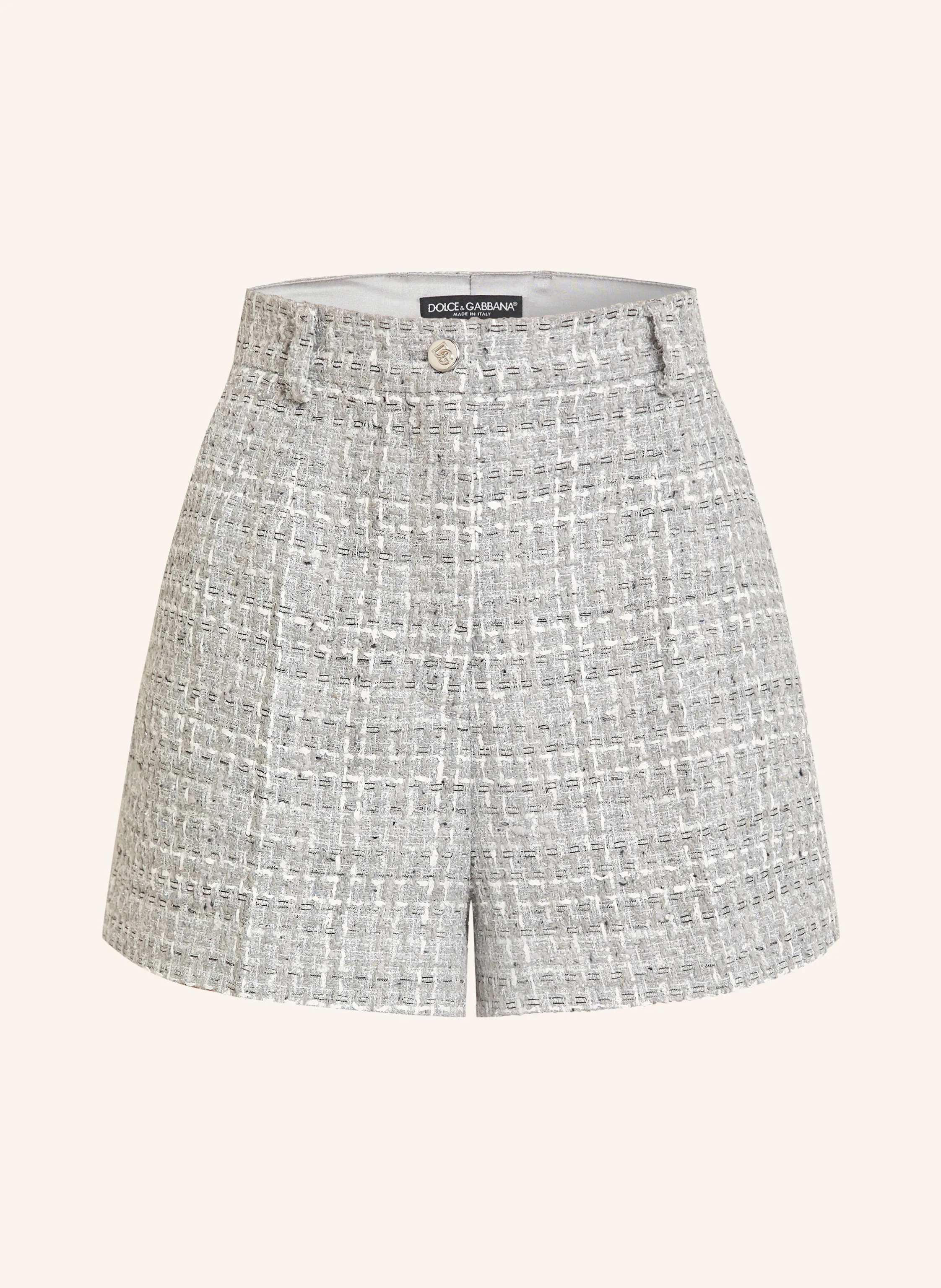 DOLCE & GABBANA Bouclé-Shorts mit Glitzergarn