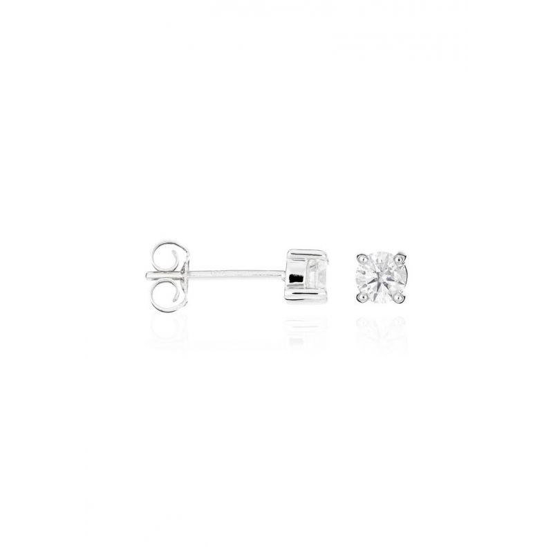 Boucles d'oreilles Or Blanc et Diamant