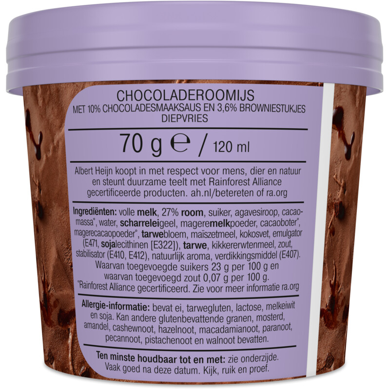 AH Chocolade brownie roomijs