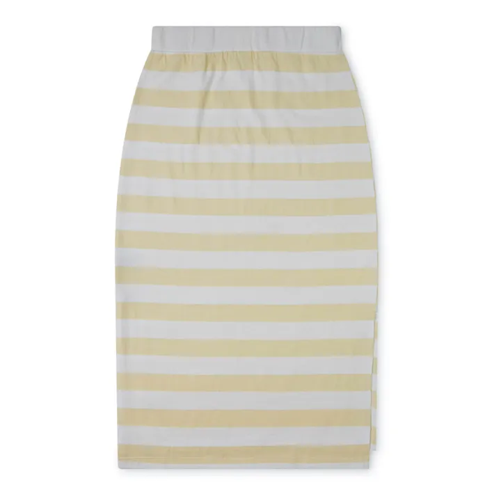 Matona Jupe Jersey Rayures Coton Bio | Jaune pâle
