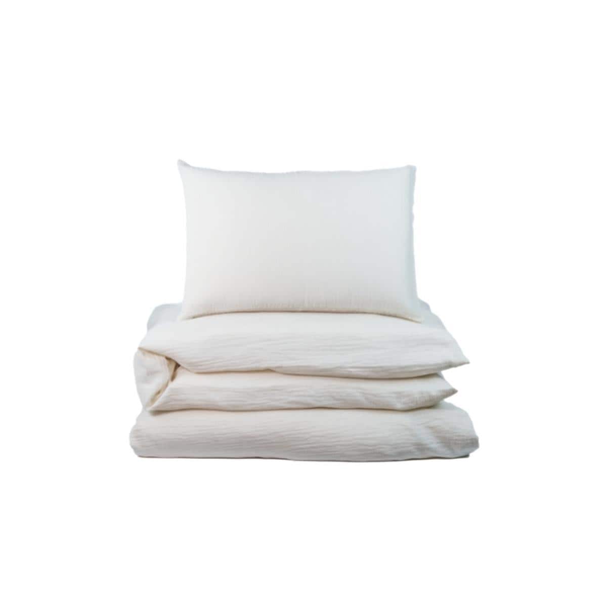NG Baby Påslakan Säng Muslin Ivory