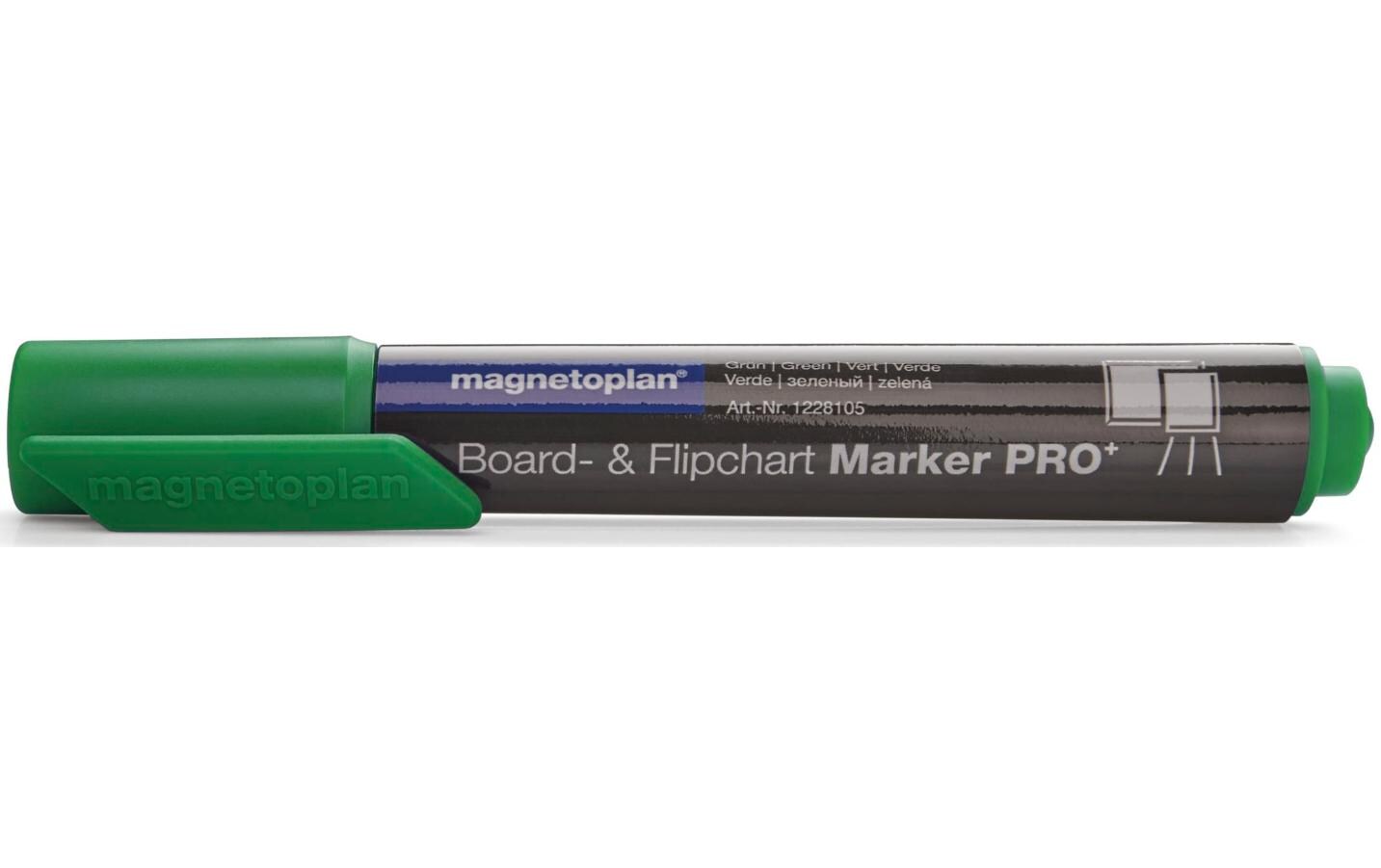 Flipchart-Marker Pro+ Grün, 4 StückMarker für trocken abwischbare Whiteboards, Glasboards und Flipchartpapier