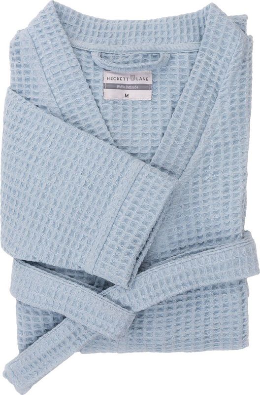 Heckettlane - Wafel - Badjas - Blauw - Geschikt voor de Sauna