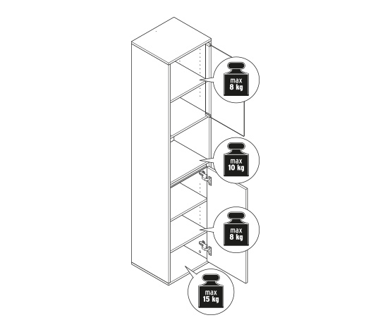 Hochschrank, Bad