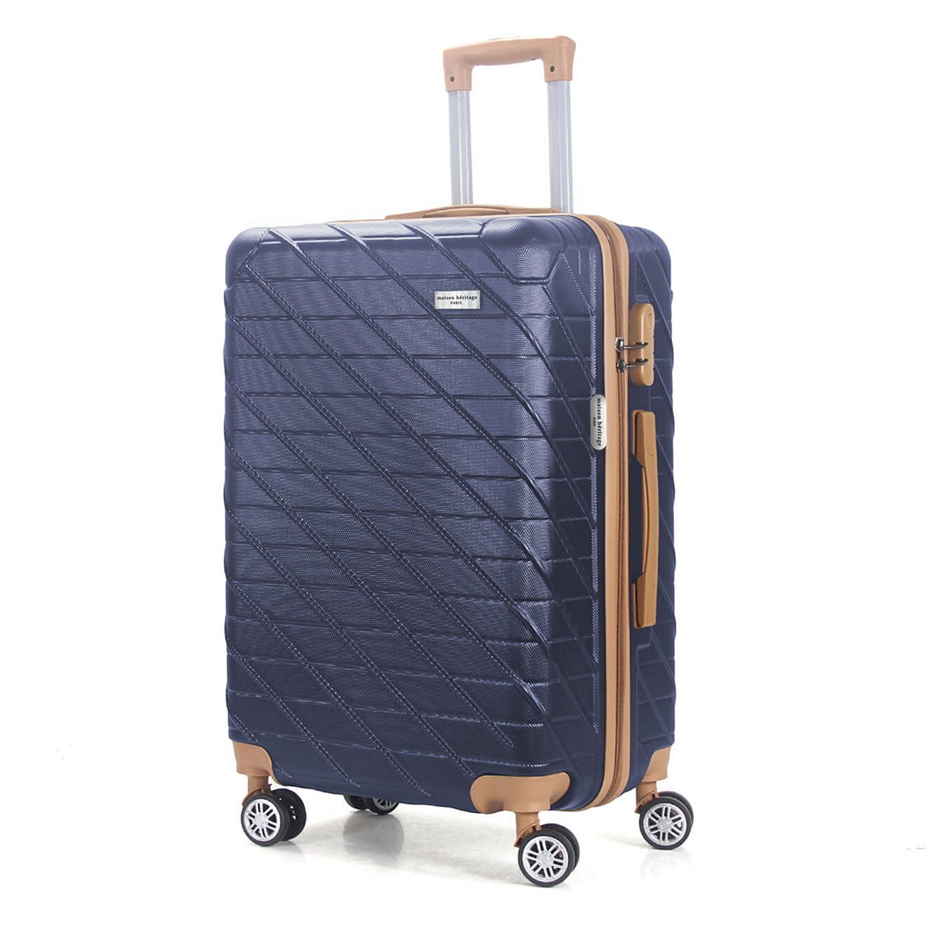 Maison Héritage 2 Valises 4 roues doubles Saint-Germain 55/65 cm bleu marine