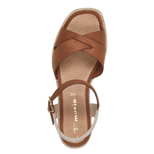 Tamaris Højhælede Wedge Sandaler, Cognac, 36