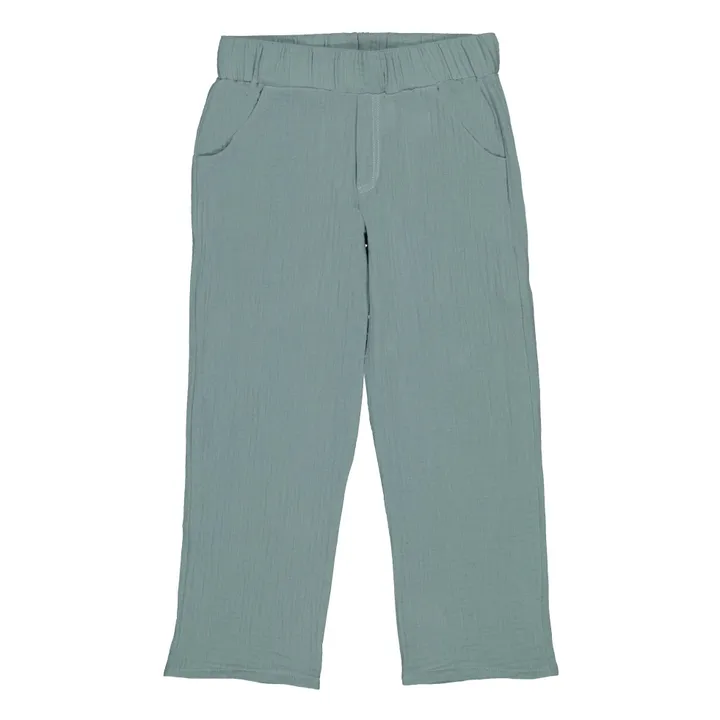 Petite Lucette Pantalon Coton Bio Paul | Bleu gris