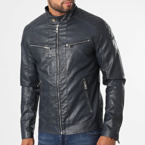 Veste Biker 5115 Bleu Marine