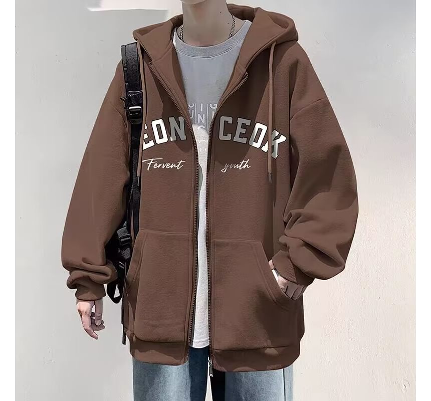 Kupyd - Hoodie met rits en letters