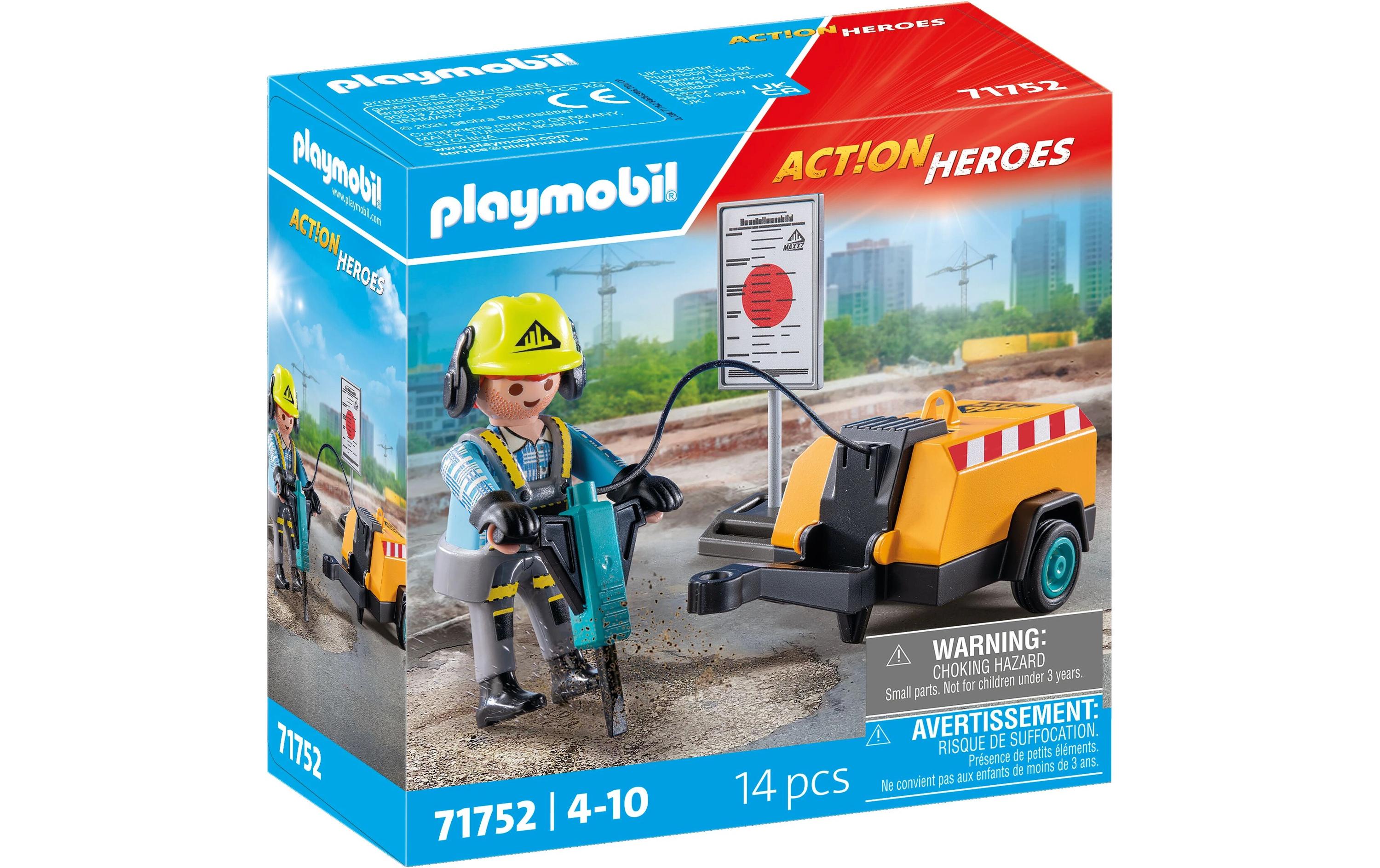 Action Heroes Bauarbeiter mit Meissel 71752Spielfigur-Set