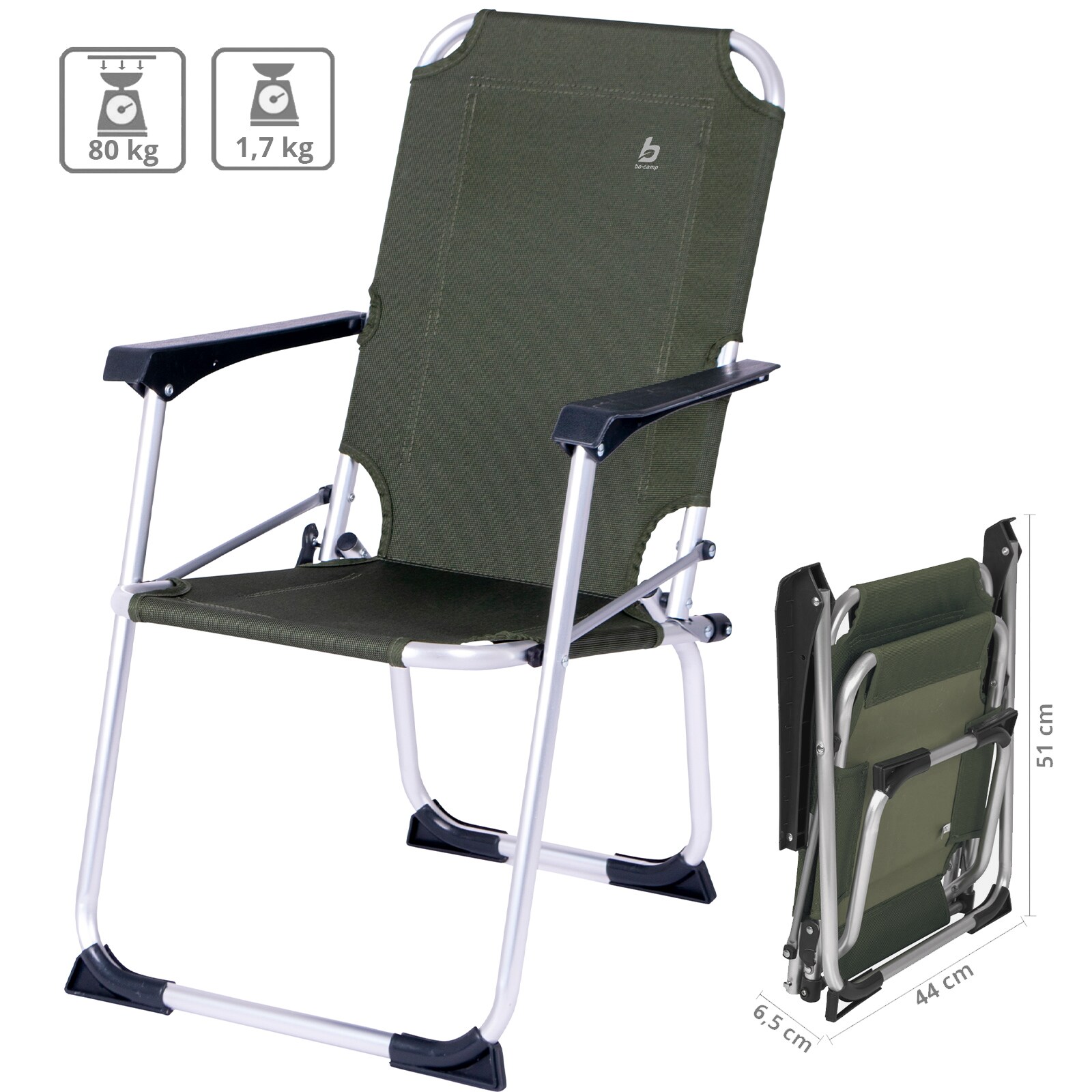 BO-CAMP Kinder Stuhl Copa Rio Camping Klappstuhl Strand Garten Angel Faltbar Alu Farbe: blau