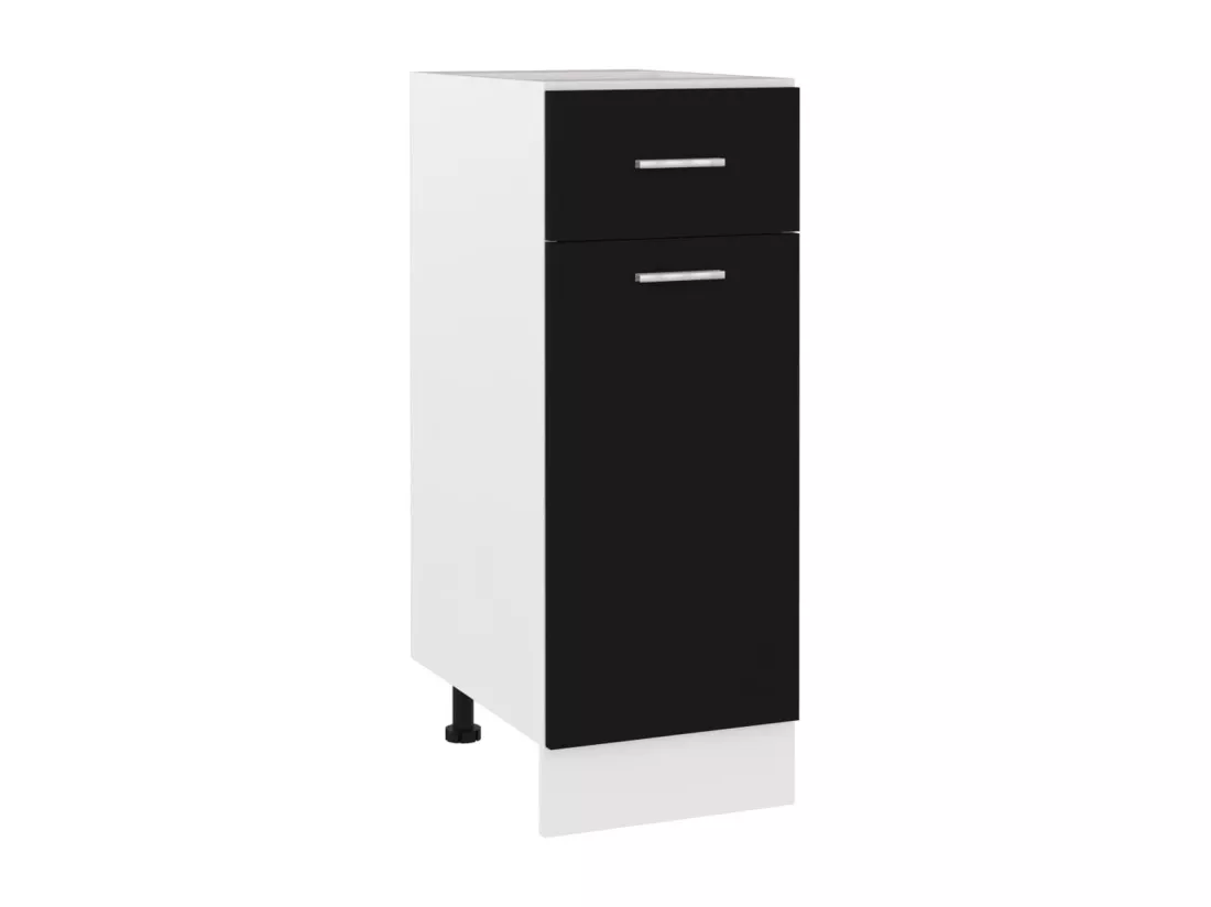 Armoire de plancher à tiroir Noir 30x46x81,5 cm Aggloméré
