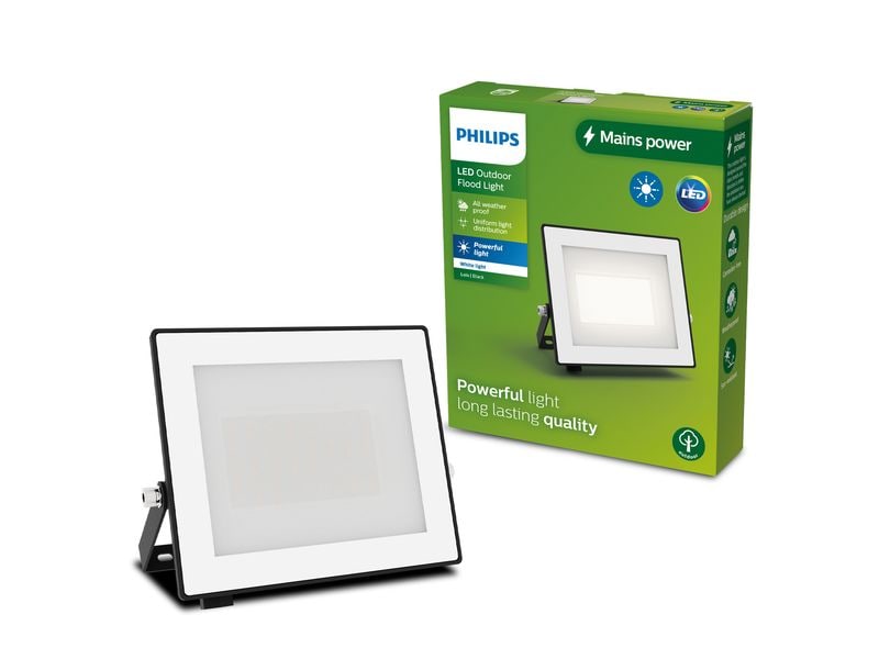 Philips Lois Flutlicht 30W 3000K IP65 schwarz 30 W Philips 8720169365100 Aussenbeleuchtung Wandbeleuchtung für den Aussenbereich Nicht austauschbare(s) Leuchtmittel LED F