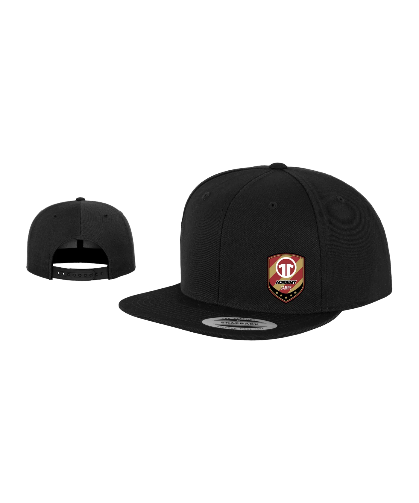 11ts Academy Straight Snapback Cap Schwarz