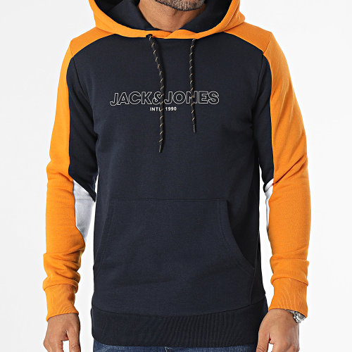 Sweat Capuche Anker Bleu Marine Orange