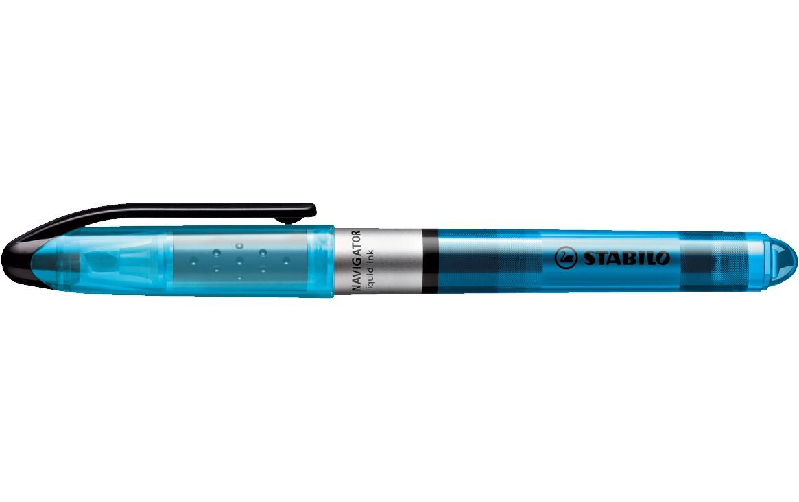Textmarker Navigator Blau, 10 StückLeuchtmarker mit Keilspitze