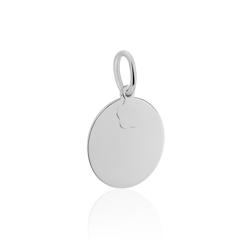Pendentif Zodiaque Rond Argent Blanc