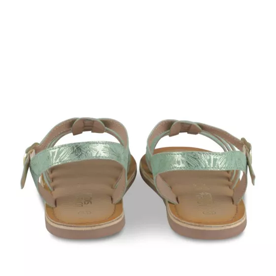 Sandales VERT LOVELY SKULL CUIR