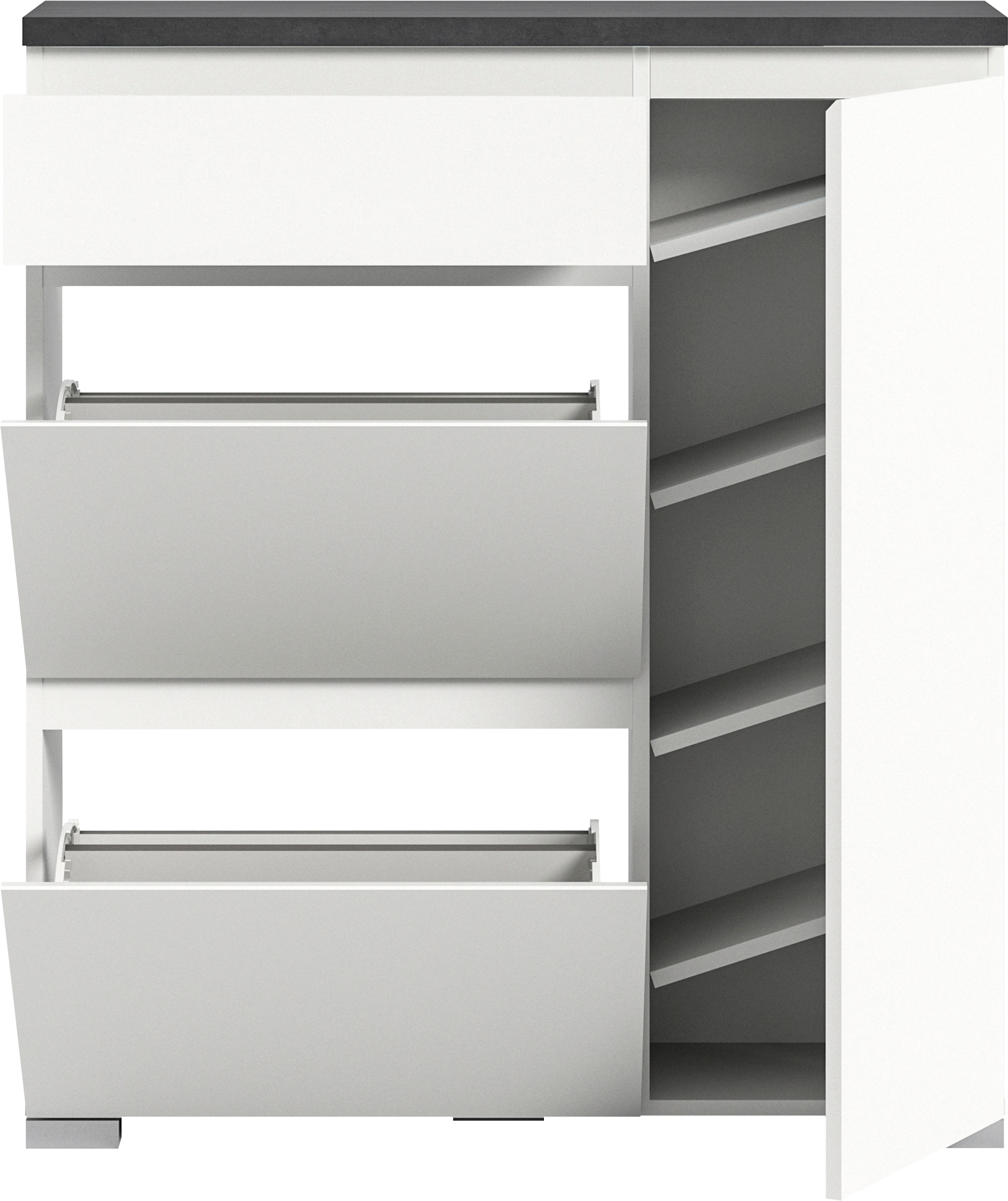 INOSIGN Schuhschrank »Skoskap, Tiefe 27cm, 2 Klappen mt Schuhwalze, 1 Schubkasten, 1 Tür« Platz für 6 Schuhpaare, Schuhkipper, Schuhkommode, Schuhregal, Kommode