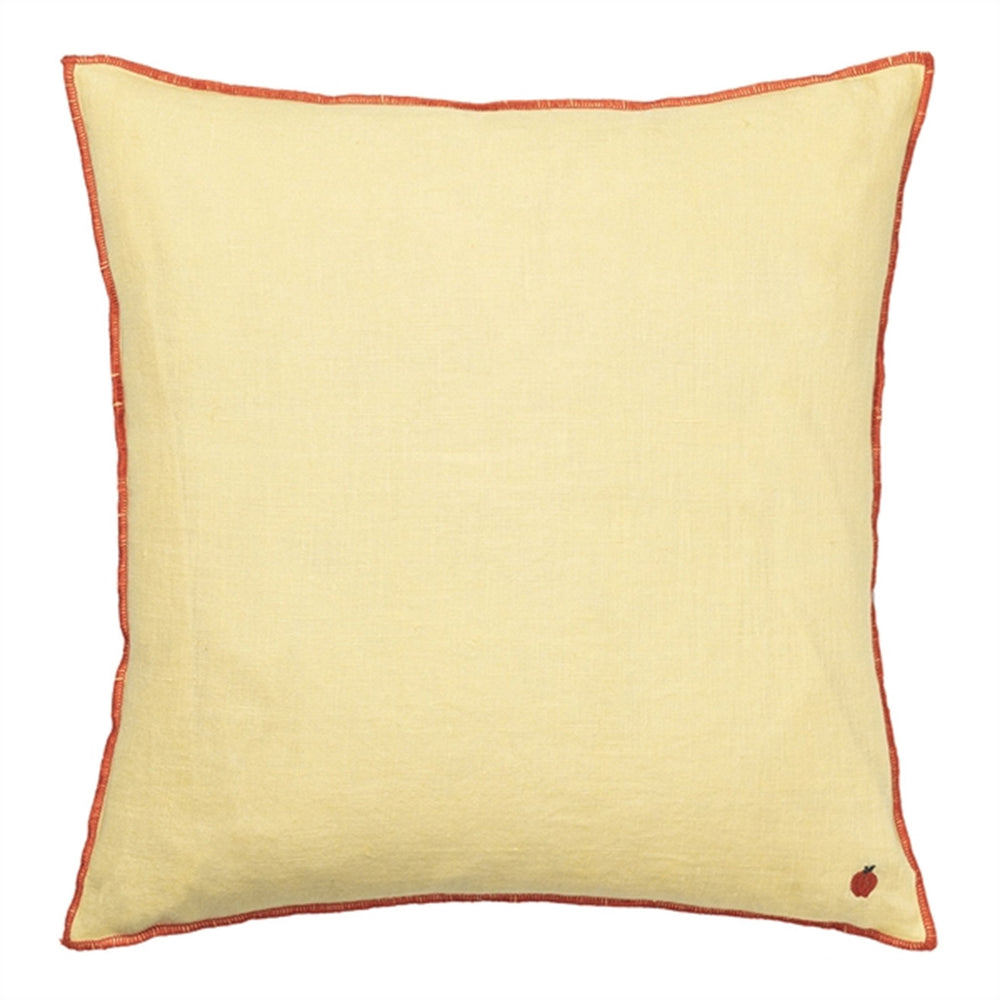 Contrast Hør Pude Lemon - Ferm Living → Luksusbaby.dk