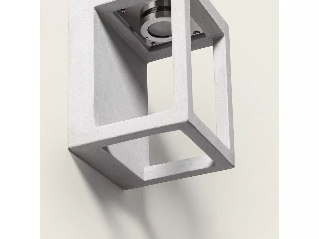 Applique Murale Extérieure LED Dimmable 6W Ciment Varex Gris Pierre
