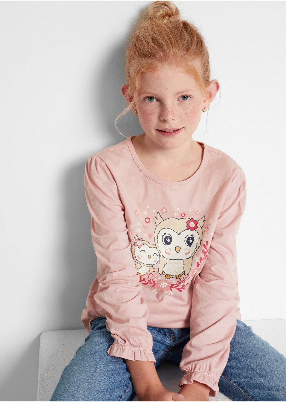 Lot de 2 T-shirts manches longues fille