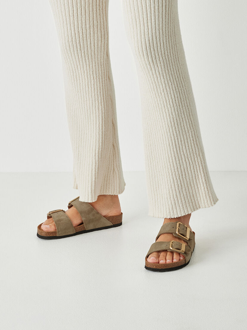 Leren Slipper - groen