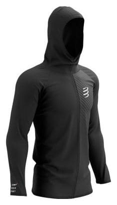 Veste à capuche Compressport 3D Thermo Zip Noir