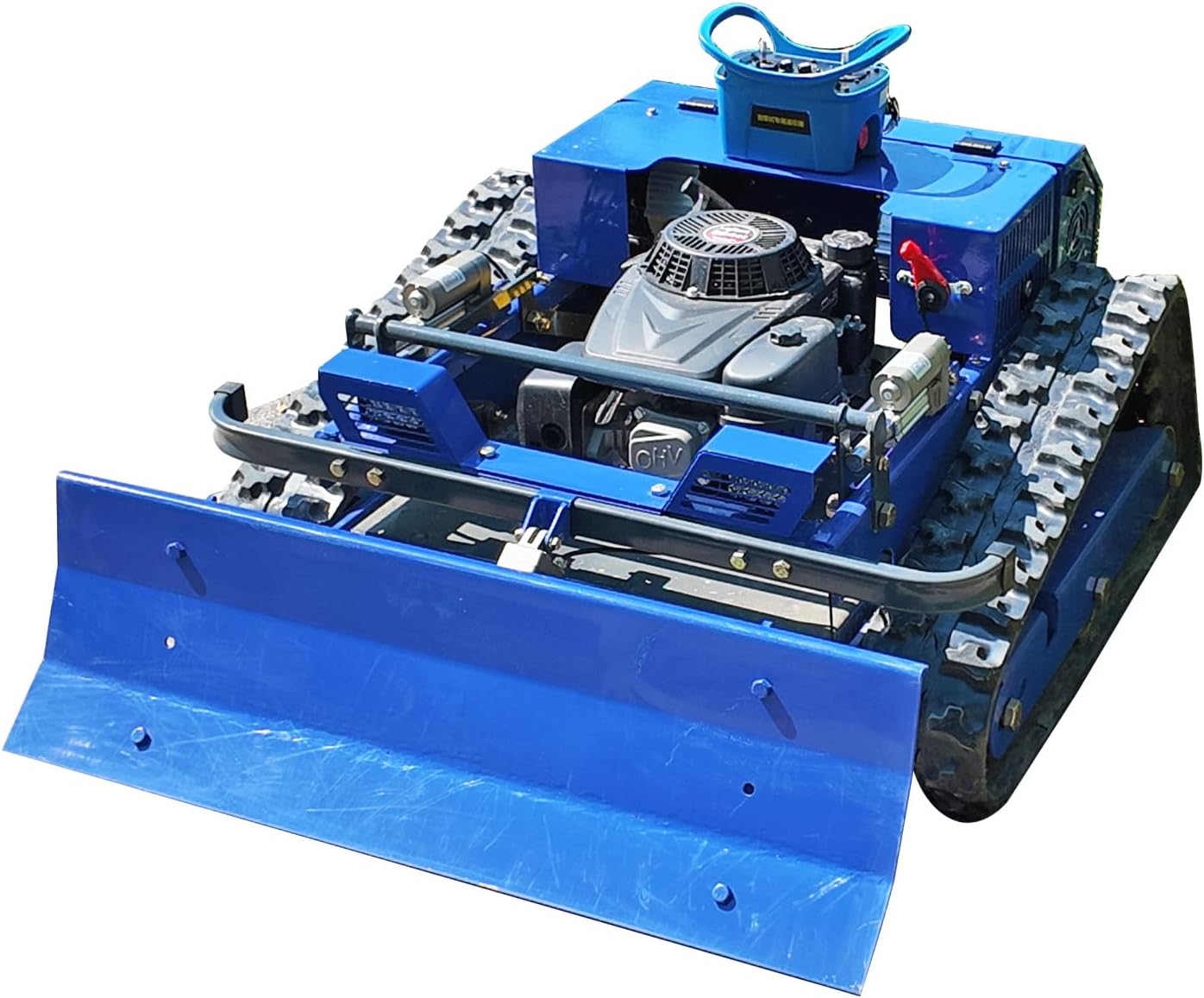 4WD Ferngesteuerter Rasenmäher，2-15cm Schnitthöhe - Mähroboter 100% Steigung (45°)-(Modèle Avec Chasse-Neige)