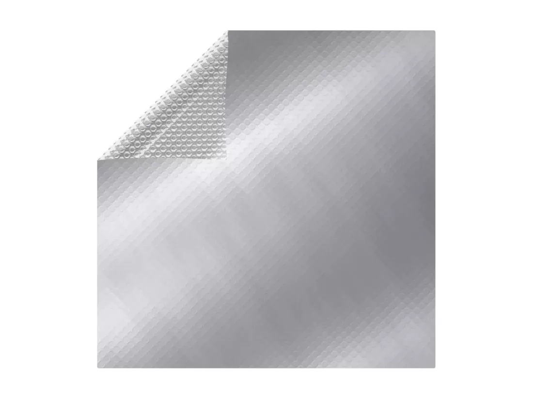Film solaire de piscine PE rectangulaire flottant 6x4 m Argenté
