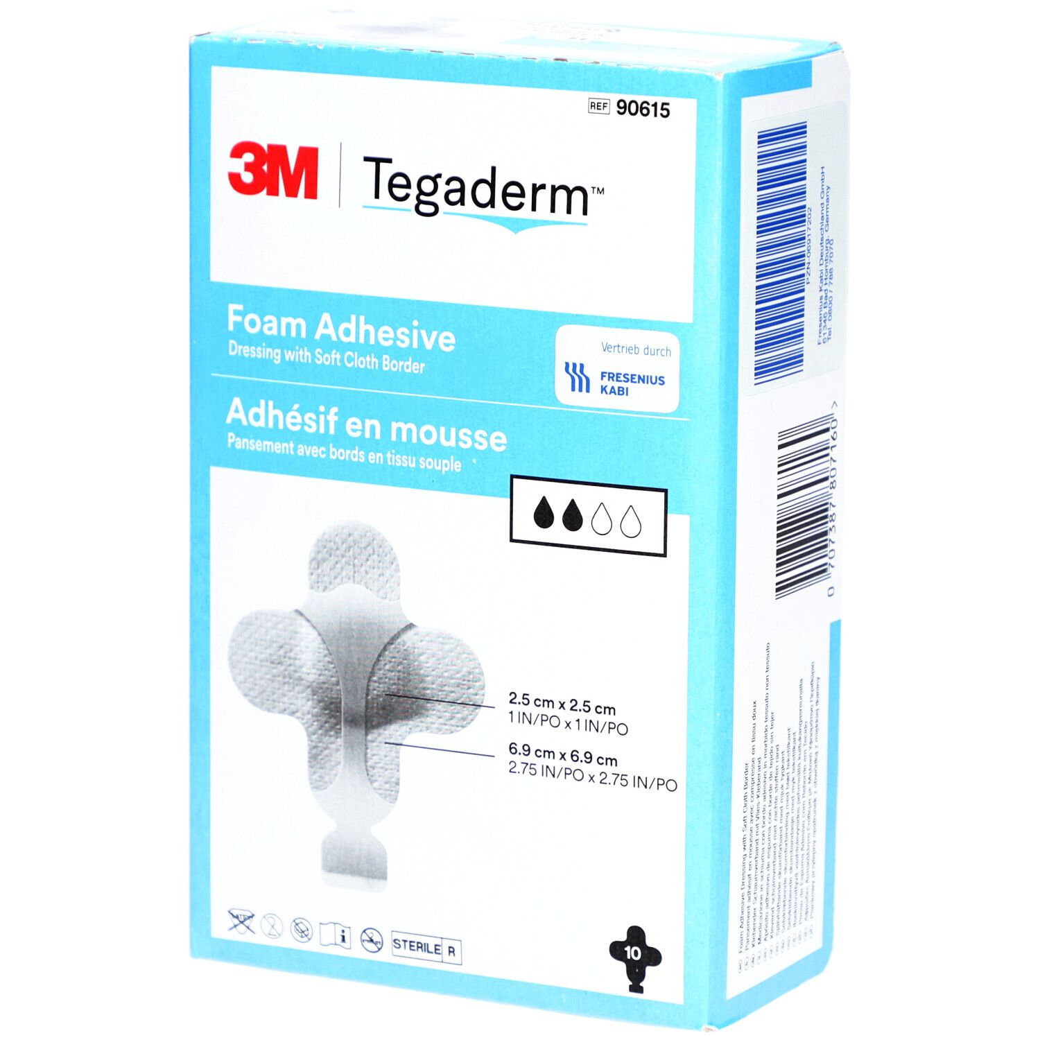 Tegaderm Foam Adhesive 6,9 x 6,9 cm