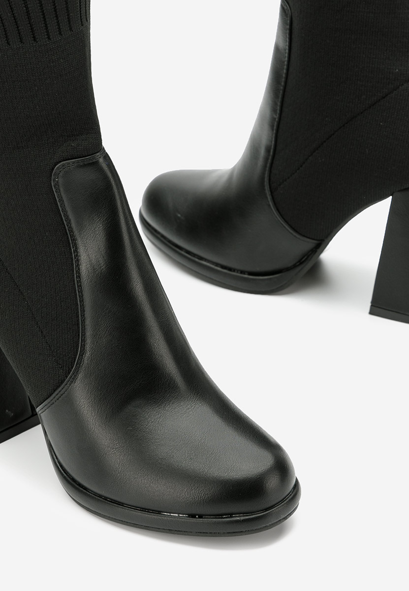 Bottines chaussettes noires Ventilla