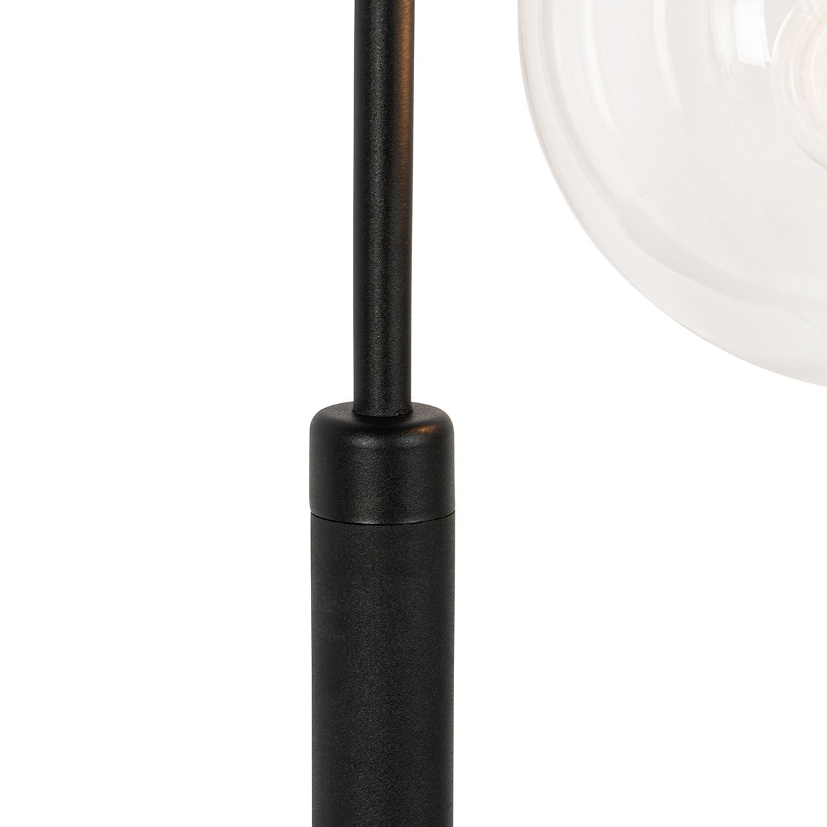 Moderne lantaarn zwart met helder glas 104 cm IP44 - Sfera