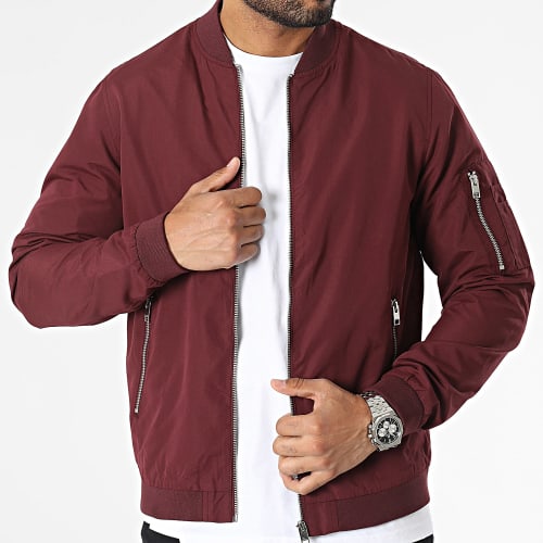 Veste Zippée Rush Bomber Bordeaux