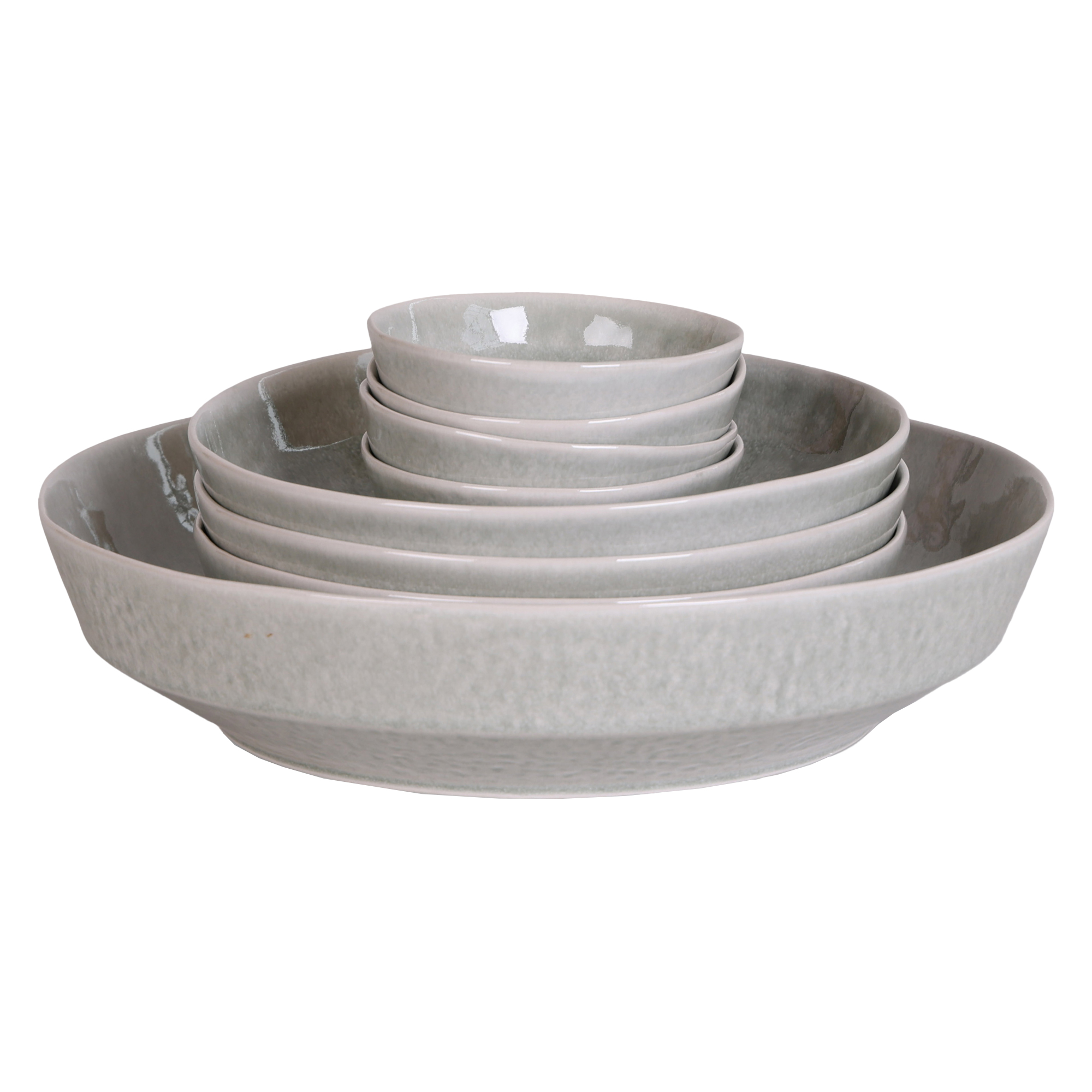 Diep bord Celia green Ø22,6 cm - set van 4