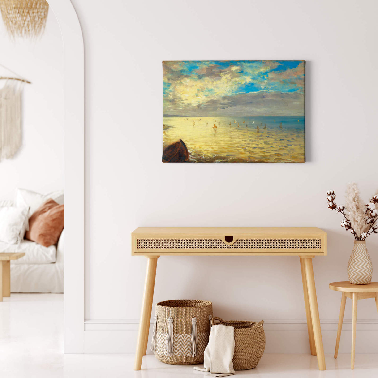 Leinwandbild MEER - blau-beige - 70x50 cm