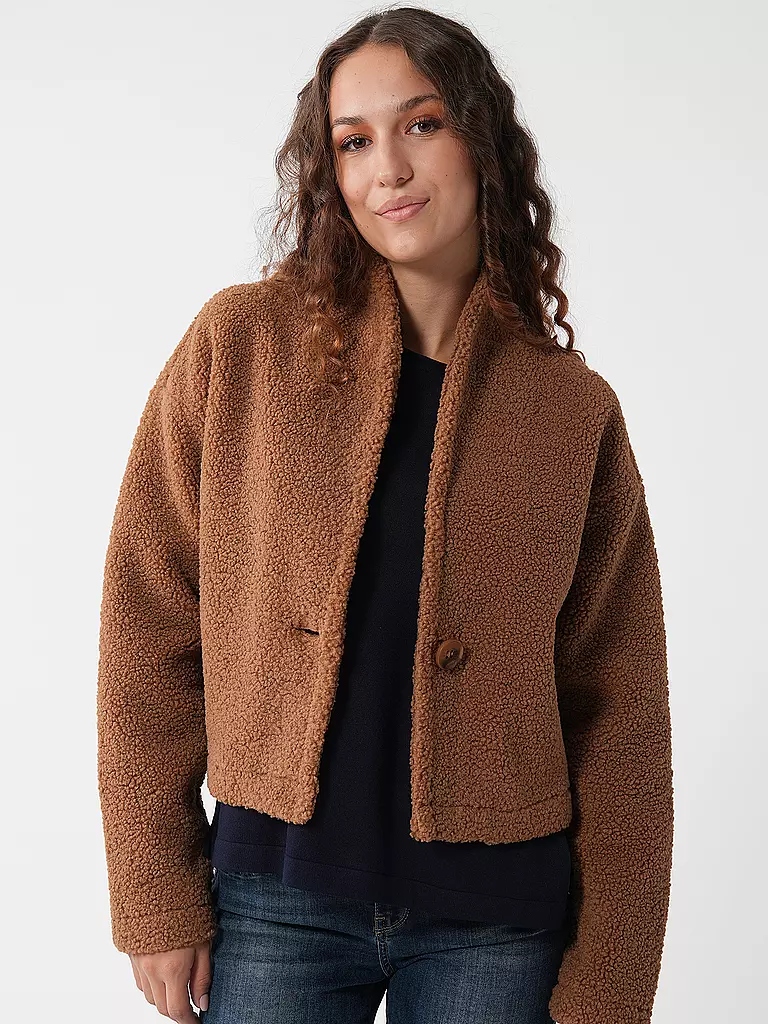 PENN&INK Jacke iin Felloptik camel