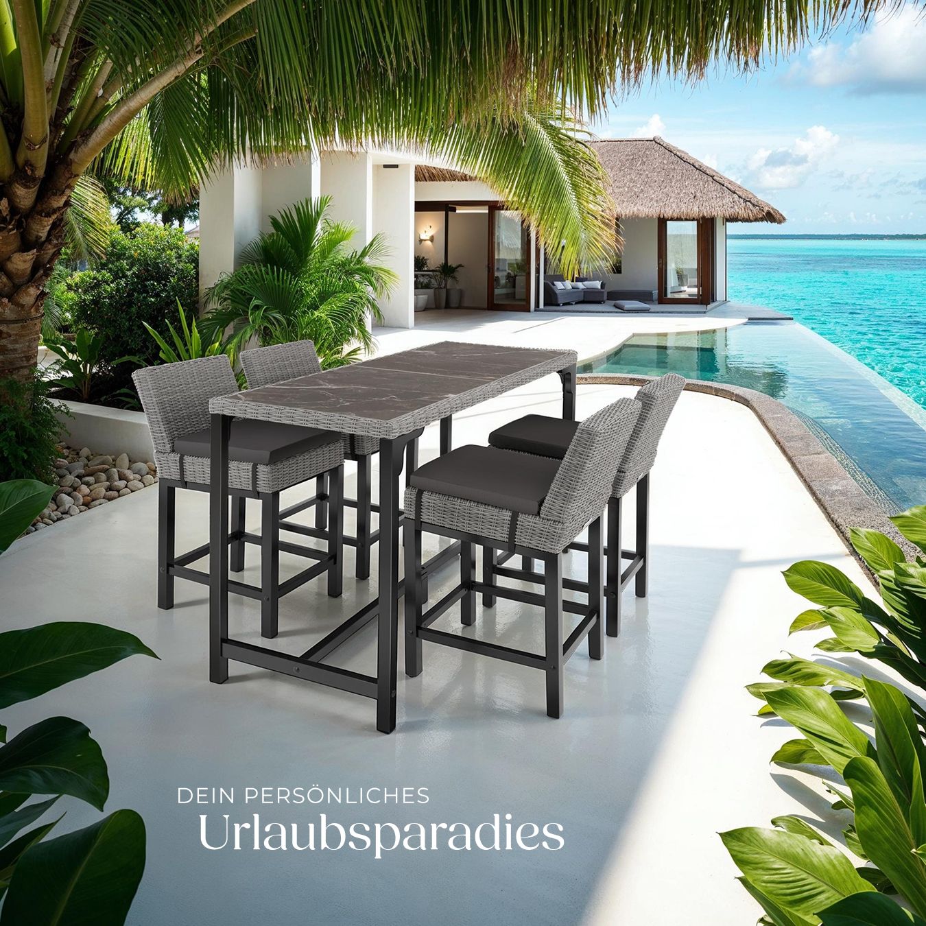 Rattan Barstuhl Latina