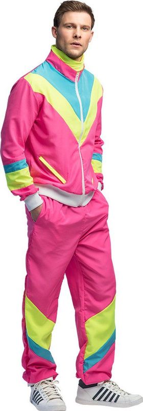 Boland Trainingspak Retro dude neonroze Volwassenen Hippie ' & 90' Disco